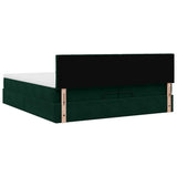 Struttura Letto Pouf con Materasso 200x200 cm in Velluto
