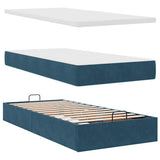 Struttura Letto Pouf con Materasso 80x200 cm Velluto