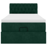 Struttura Letto Pouf con Materasso 90x190 cm in Velluto