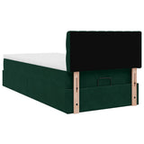 Struttura Letto Pouf con Materasso 90x190 cm in Velluto