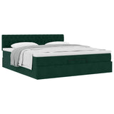 Struttura Letto Pouf con Materasso 180x200 cm in Velluto