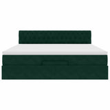 Struttura Letto Pouf con Materasso 180x200 cm in Velluto