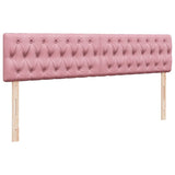 Struttura Letto Pouf con Materasso Rosa 180x200 cm in Velluto