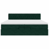 Struttura Letto Pouf con Materasso 200x200 cm in Velluto