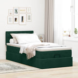 Struttura Letto Pouf con Materasso 80x200 cm Velluto
