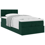 Struttura Letto Pouf con Materasso 80x200 cm Velluto