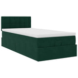 Struttura Letto Pouf con Materasso 80x200 cm Velluto