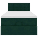 Struttura Letto Pouf con Materasso 80x200 cm Velluto