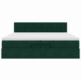 Struttura Letto Pouf con Materasso 200x200 cm in Velluto