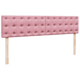 Struttura Letto Pouf con Materasso Rosa 200x200 cm Velluto