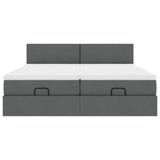 Struttura Letto Pouf con Materassi 160x200 cm in Tessuto