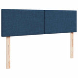 Struttura Letto Pouf con Materassi Blu 160x200 cm in Tessuto