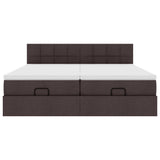 Struttura Letto Pouf con Materassi 160x200 cm in Tessuto