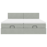Struttura Letto Pouf con Materassi 160x200 cm in Velluto