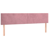 Struttura Letto Pouf con Materassi Rosa 160x200 cm Velluto
