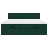 Struttura Letto Pouf con Materassi 200x200 cm Velluto
