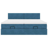 Struttura Letto Pouf con Materassi 200x200 cm Velluto
