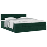 Struttura Letto Pouf con Materassi 200x200 cm Velluto