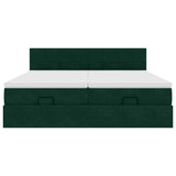 Struttura Letto Pouf con Materassi 200x200 cm Velluto