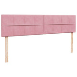 Struttura Letto Pouf con Materassi Rosa 200x200 cm Velluto