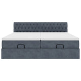 Struttura Letto Pouf con Materassi 180x200 cm Velluto