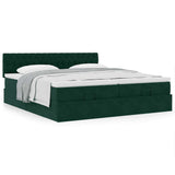 Struttura Letto Pouf con Materassi 200x200 cm Velluto