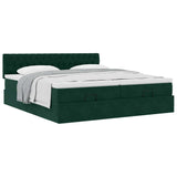 Struttura Letto Pouf con Materassi 200x200 cm Velluto