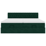 Struttura Letto Pouf con Materassi 200x200 cm Velluto