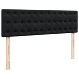 Struttura Letto Pouf con Materassi Nero 160x200 cm in Velluto