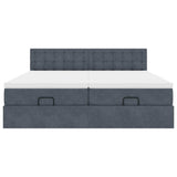 Struttura Letto Pouf con Materassi 180x200 cm Velluto