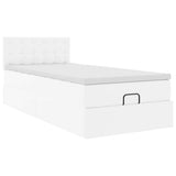 Struttura Letto Pouf con Materasso 90x190 cm Similpelle