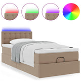Struttura Letto Pouf con Materasso 90x190 cm Similpelle