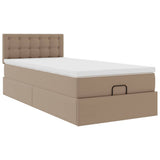Struttura Letto Pouf con Materasso 90x190 cm Similpelle