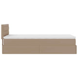 Struttura Letto Pouf con Materasso 90x190 cm Similpelle