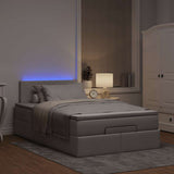 Struttura Letto Pouf con Materasso Tortora 120x200cm in Tessuto