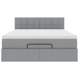 Struttura Letto Pouf con Materasso 140x200 cm in Tessuto