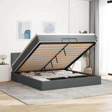 Struttura Letto Pouf con Materassi 200x200 cm in Tessuto