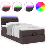 Struttura Letto Pouf con Materasso 80x200 cm in Tessuto