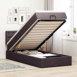 Struttura Letto Pouf con Materasso 80x200 cm in Tessuto