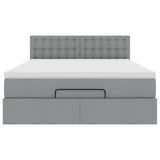 Struttura Letto Pouf con Materasso 140x200 cm in Tessuto