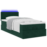 Struttura Letto Pouf con Materasso 100x200 cm Velluto