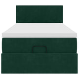 Struttura Letto Pouf con Materasso 100x200 cm Velluto