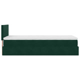Struttura Letto Pouf con Materasso 100x200 cm Velluto