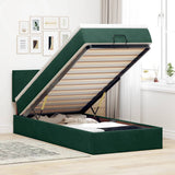 Struttura Letto Pouf con Materasso 100x200 cm Velluto