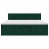 Struttura Letto Pouf con Materasso 160x200 cm in Velluto