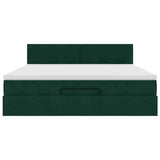Struttura Letto Pouf con Materasso 180x200 cm in Velluto