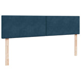 Pouf Letto con Materassi e LED Blu Scuro 200x200cm Velluto