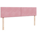 Struttura Letto Pouf con Materassi Rosa 200x200 cm Velluto