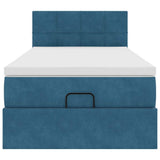 Struttura Letto Pouf con Materasso 90x190 cm in Velluto