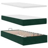 Struttura Letto Pouf con Materasso 100x200 cm Velluto